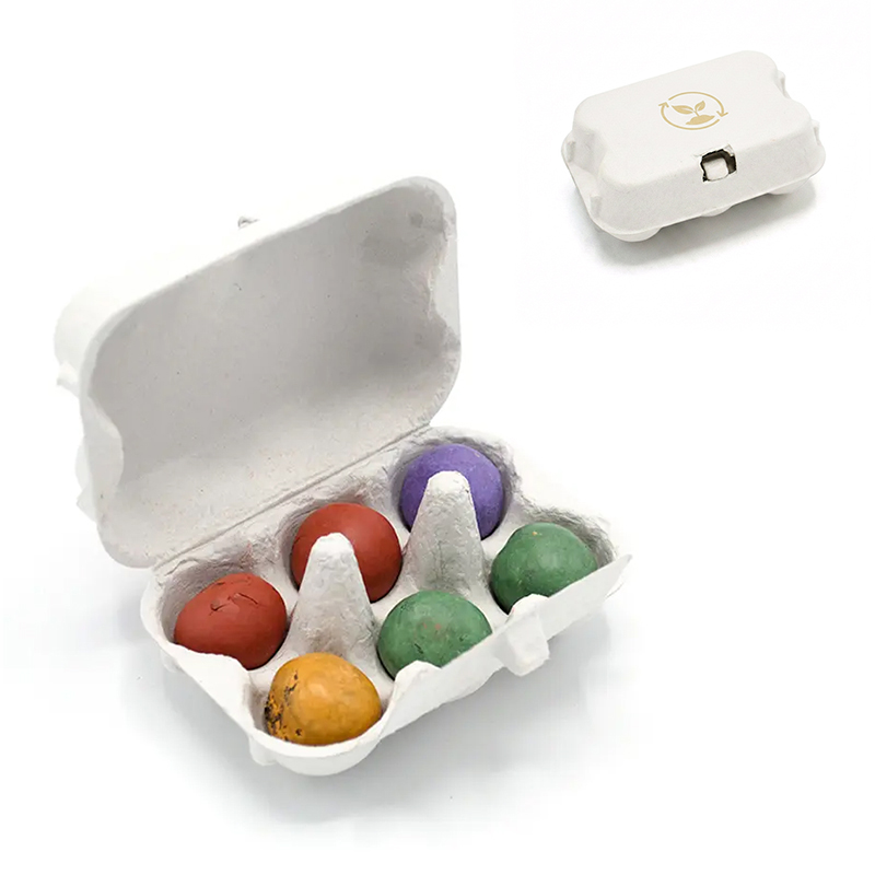 Egg box with 6 seed bombs